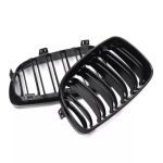 Parrilla BMW Kidneys Riñones Serie 1 E81 E82 E87 Pre Facelift Doble Vira Negra Brillante - Imagen 3
