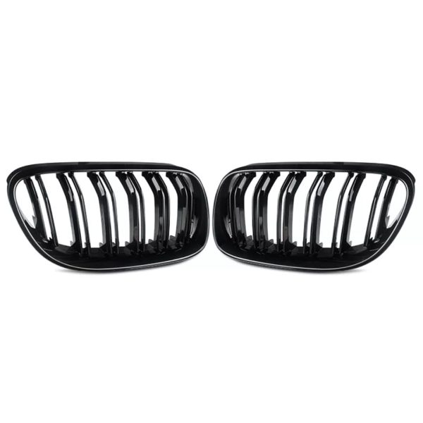 Parrilla Kidneys Riñones Negra Brillante BMW Serie 3 Coupe E92 LCI 09-12 Doble Vira - Imagen 4