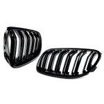 Parrilla Kidneys Riñones Negra Brillante BMW Serie 3 Coupe E92 LCI 09-12 Doble Vira - Imagen 5