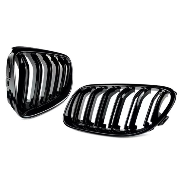 Parrilla Kidneys Riñones Negra Brillante BMW Serie 3 Coupe E92 LCI 09-12 Doble Vira - Imagen 5
