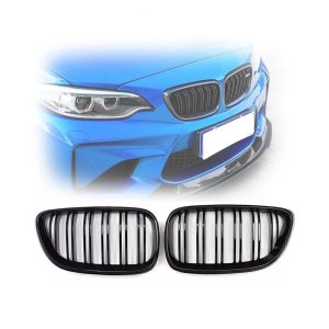 Parrilla Kidneys Riñones Negra Brillante BMW Serie 2 F22 Doble Vira