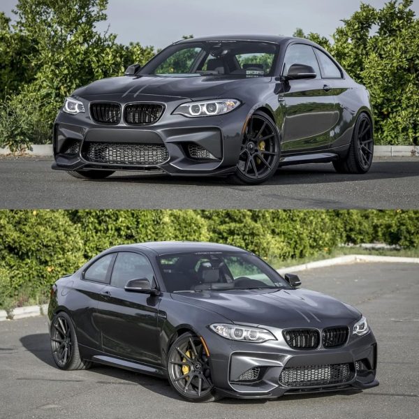Parrilla Kidneys Riñones Negra Brillante BMW Serie 2 F22 Doble Vira - Imagen 5