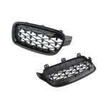 Parrilla Kidneys Riñones Diamantes BMW Serie 3 F30 Negra Brillante - Imagen 2