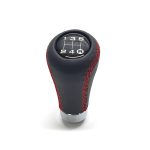Pomo de Cambios Universal Cuero Costura Roja a Rosca Tuning 5ta/6ta - Imagen 9