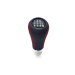 Pomo de Cambios Universal Cuero Costura Roja a Rosca Tuning 5ta/6ta - Imagen 10