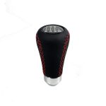 Pomo de Cambios Universal Cuero Costura Roja a Rosca Tuning 5ta/6ta - Imagen 7