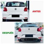 Difusor Trasero para Volkswagen Polo 18-25 estilo GTI Negro Brillante - Imagen 14