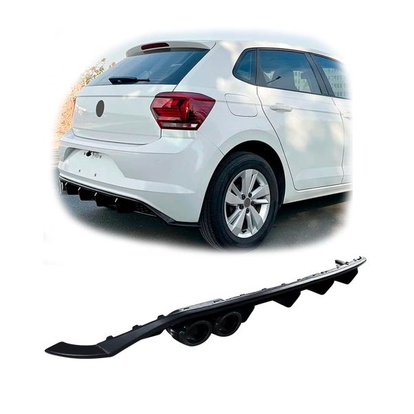 Difusor Trasero para Volkswagen Polo 18-25 estilo GTI Negro Brillante - Imagen 10