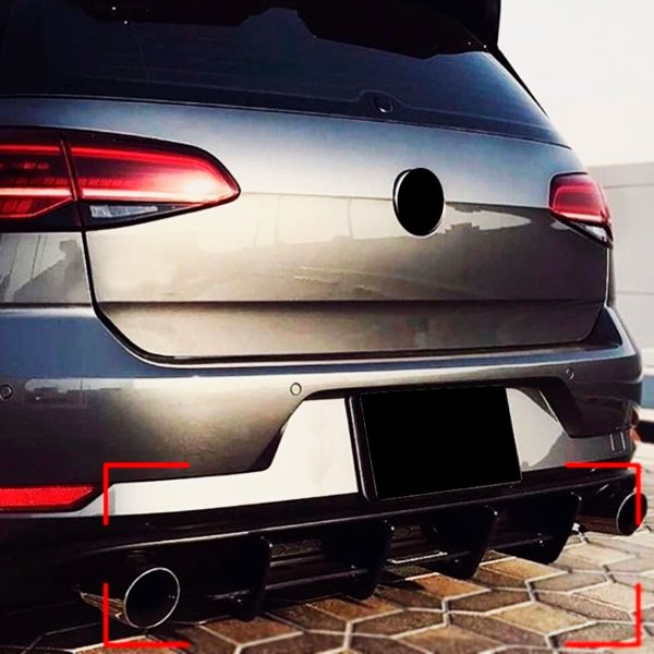 Difusor Trasero Aletas para Volkswagen Golf GTI MK7.5 17-19 - Imagen 2