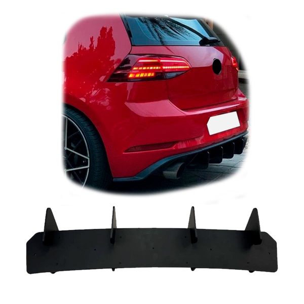 Difusor Trasero Aletas para Volkswagen Golf GTI MK7.5 17-19 - Imagen 1