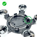 Kit  X4 Centros de Llanta Estrella AUDI A4 S4 S5 A5 Q5 TT 55mm 4F0601165N - Imagen 2