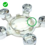 Kit  X4 Centros de Llanta Estrella AUDI A4 S4 S5 A5 Q5 TT 55mm 4F0601165N - Imagen 7