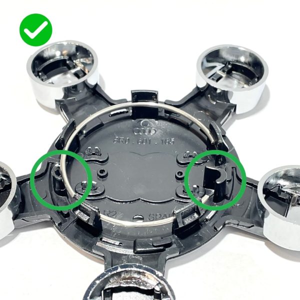 Centro de Llanta para Audi 8R0601165 Negro - Imagen 5