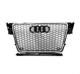 Parrilla Estilo Rs4 Para Audi A4 08-12 Con Borde Cromado