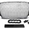 Parrilla Rs4 Para Audi A4/s4 13-16 Negra Con Borde Cromado