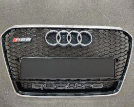 Parrilla Estilo Rs5 Negra Borde Cromado Quattro Debajo