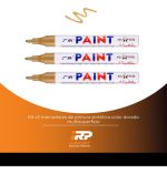 Marcadores Fibrones Dorados De Pintura Sintética Kit X3  Indeleble Oleo - Imagen 6