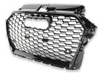 Parrilla Estilo Rs3 Para Audi A3 8v 17-20 Negra Quattro Negra