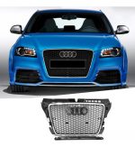 Parrilla Estilo Rs3 Para Audi A3 8p 08-13 Borde Cromado - Imagen 3