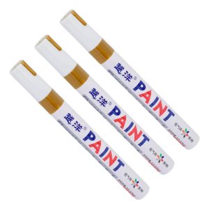 Marcadores Fibrones Dorados De Pintura Sintética Kit X3  Indeleble Oleo