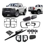 Kit Fenders + Molduras Raptor Para Ford Ranger Xl 23-25 Negro - Imagen 7