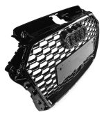 Parrilla Estilo Rs3 Para Audi A3 8v 17-20 Negra Quattro Negra - Imagen 2