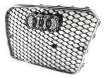 Parrilla estilo RS5 para Audi A5 12-16 Negra con Borde Cromado.