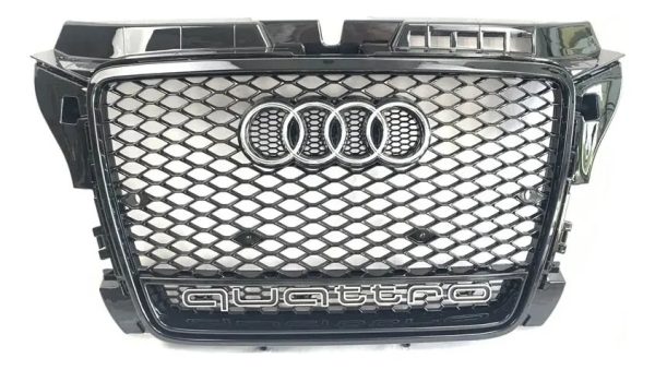 Parrilla Rs3 Audi A3 8p 08-13 Borde Negro Con Quattro Debajo Negro - Imagen 1