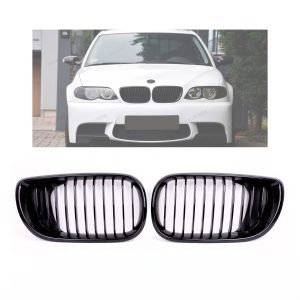 Parrilla BMW E46 02-05 LCI Delantera Riñón M3 Negra Brillante