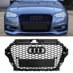 Parrilla Estilo Rs3 Para Audi A3 8v 14-16 Negra - Imagen 4