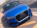 Parrilla estilo Rs3 para Audi A3 8v 17-20 Negra con Borde Gris + Quattro - Imagen 3