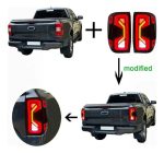 Faros Traseros Full Led Ford Ranger T9 2023 Giro Secuencial Ambos Lados Negro Y Rojo - Imagen 7