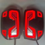 Faros Traseros Full Led Ford Ranger T9 2023 Giro Secuencial Ambos Lados Negro Y Rojo - Imagen 3