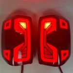 Faros Traseros Full Led Ford Ranger T9 2023 Giro Secuencial Ambos Lados Negro Y Rojo - Imagen 2