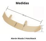 Alerón para Mazda 3 Hatchback 2003-2012 Estilo Rs Negro Brillante - Imagen 6