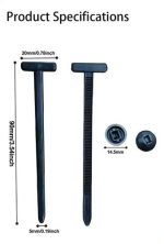 Kit 20 Ganchos Grampas Clips Pasarueda Plasticos Universal - Imagen 7