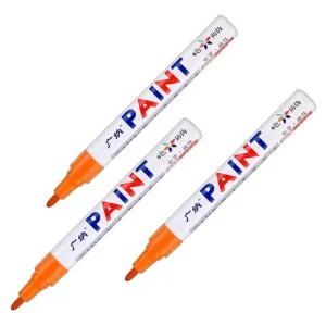 Set 3 Marcadores Pintura Permanente Artístico Color Naranja Naranja