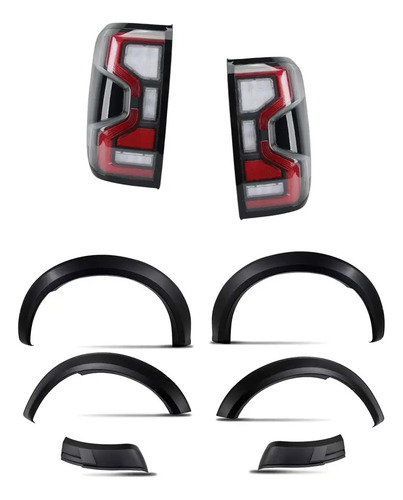 D_878013-MLA104884776053_012026-O.jpg Kit Fenders + Faros Led Raptor Ford Ranger T9 23-26 Negro - Imagen 1